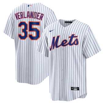 Men%27s New York Mets #35 Justin Verlander White Stitched MLB Cool Base Nike Jersey Dzhi